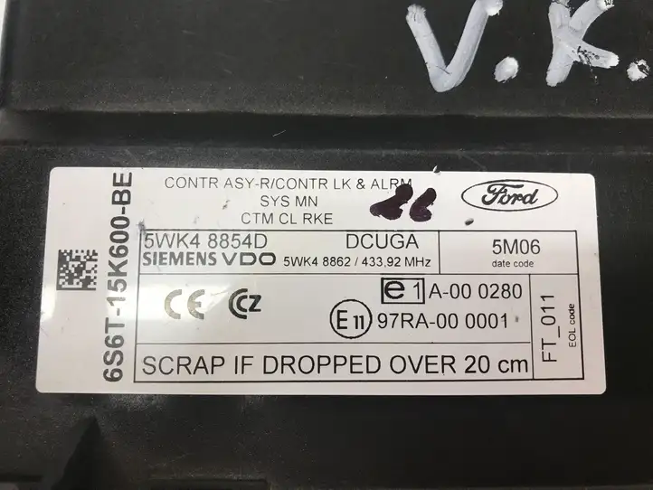 Ford Fusion (2006 - 2012) 6S6T15K600BE Модуль комфорта — фото 5