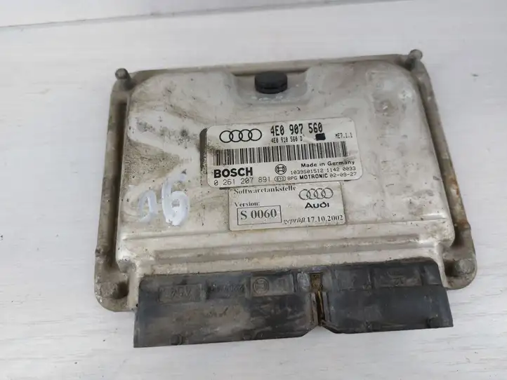 Audi A8 S8 D3 4E (2002 - 2005) 4E0907560 Блок управления двигателем (ЭБУ) — фото 1