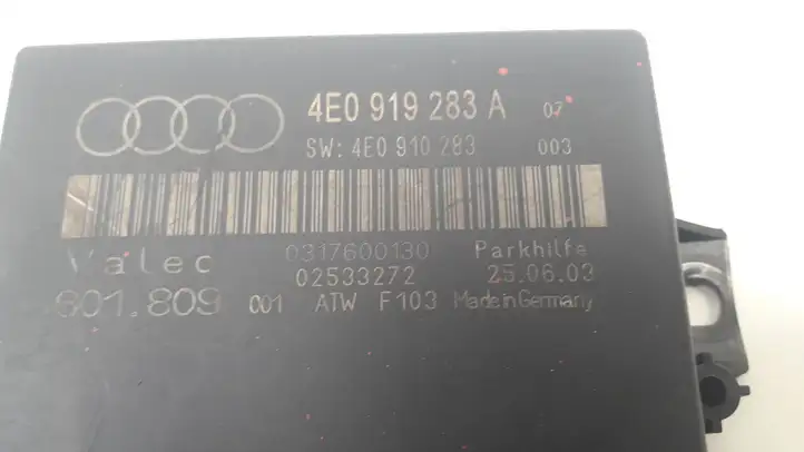 Audi A8 S8 D3 4E (2005 - 2007) 4E0919283A Блок управления парктроником — фото 4