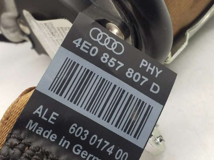 Audi A8 (2005 - 2007)  4E0857807D Средний ремень безопасности ()