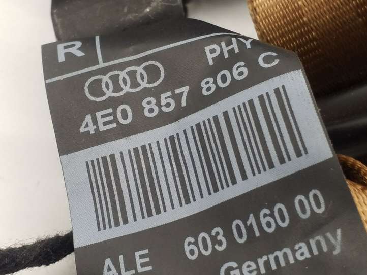 Audi A8 (2005 - 2007)  4E0857806C Задний ремень безопасности