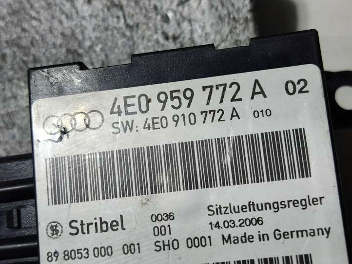 Audi A8 (2007 - 2010)  4E0959772A Модуль управления сидением
