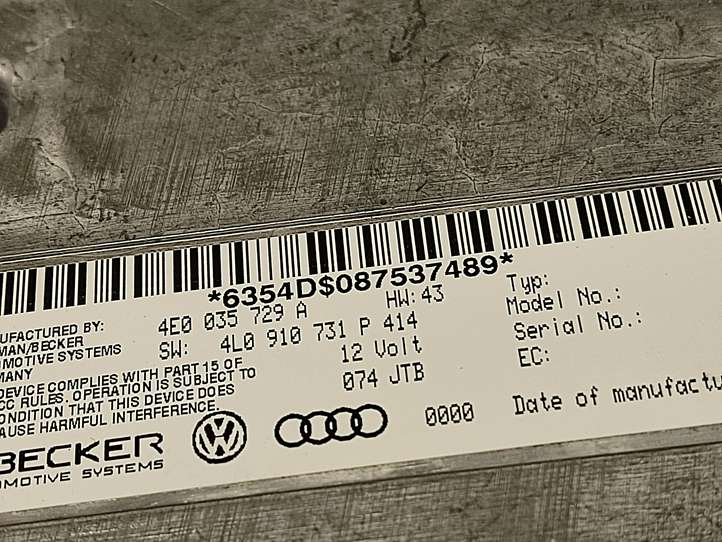 Audi Q7 (2005 - 2009)  4E0035729A Мультимедийный контроллер