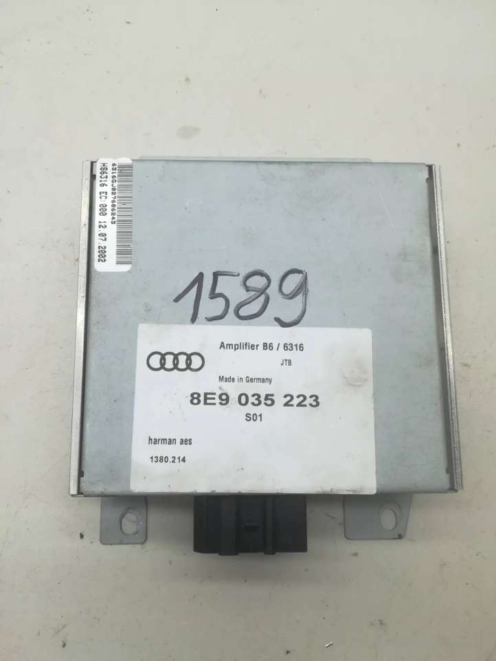 8E9035223 Audi A4 S4 B6 8E 8H Garso stiprintuvas