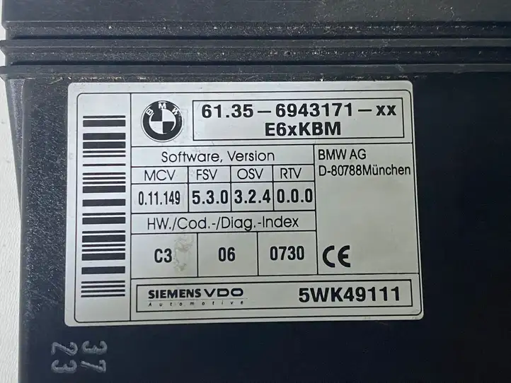BMW 6 E63 E64 (2002 - 2010) 6943171 Модуль комфорта — фото 3
