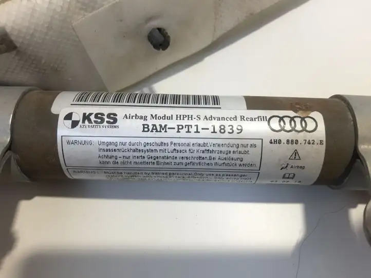Audi A8 S8 D4 4H (2010 - 2014) 4H0880742E Боковая подушка безопасности шторка — фото 3