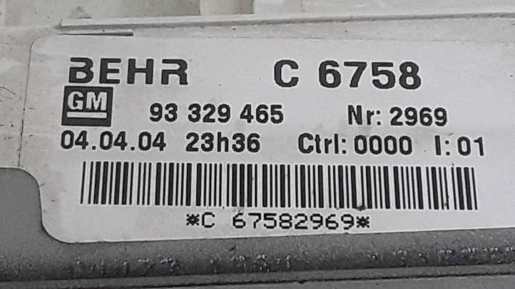 Opel Meriva (2002 - 2006)  93329465 Блок управления кондиционера воздуха / климата/ печки (в салоне)