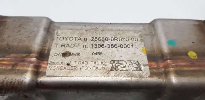 Toyota Avensis T250 (2006 - 2009) 256800R01000 Охладитель клапана EGR — фото 3