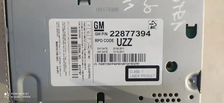 Opel Astra J (2009 - 2012) 22877394 Магнитола / мультимедийная система — фото 4