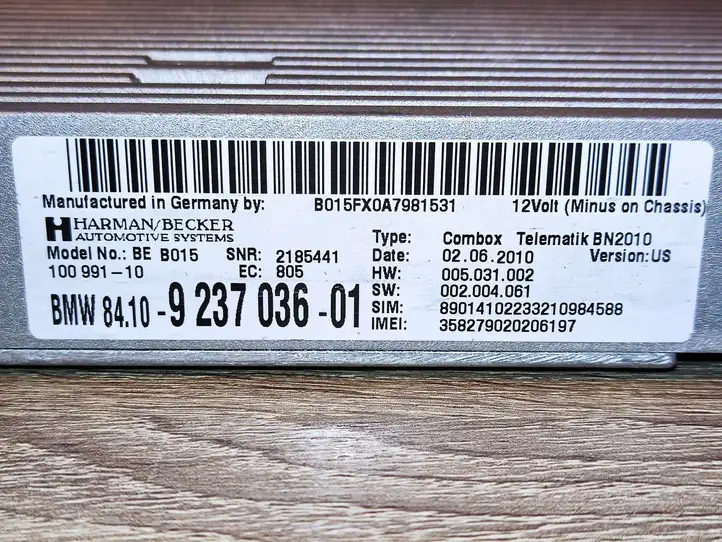 BMW X3 F25 (2010 - 2017) 9237036 Микрофон (Bluetooth / телефон) — фото 9