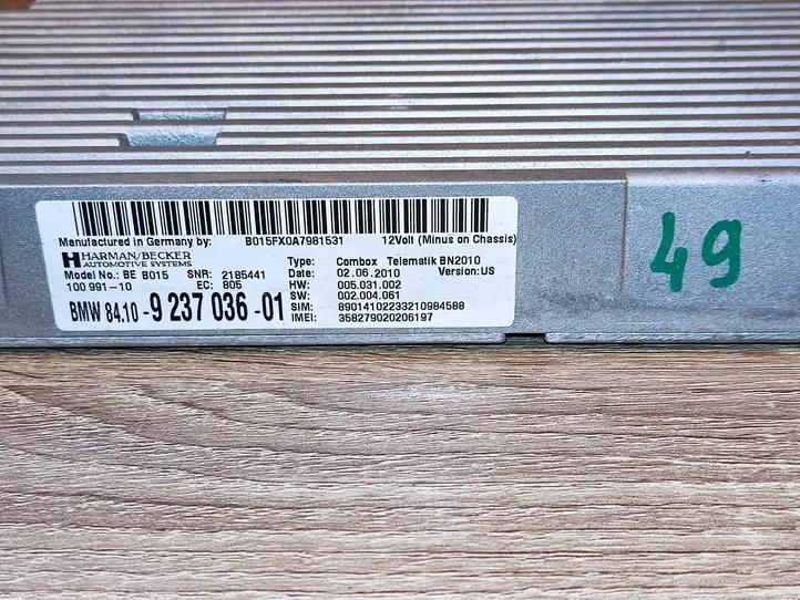 BMW X3 F25 (2010 - 2017) 9237036 Микрофон (Bluetooth / телефон) — фото 10