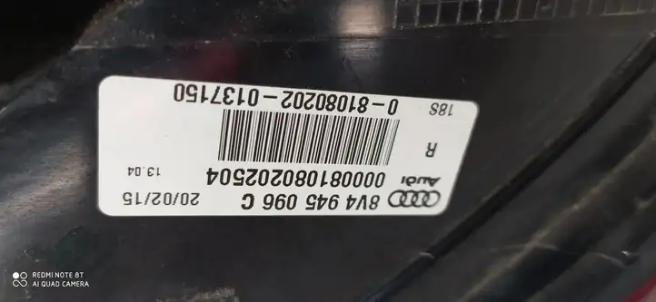 Audi A3/S3 8V (2012 - 2016) 8V4945096C Задний фонарь в кузове — фото 3