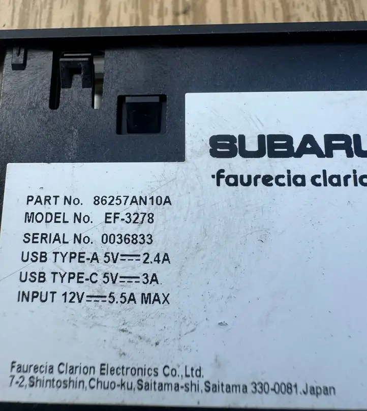Subaru Outback (BT) (2019 - ) 86257AN10A USB модуль — фото 2