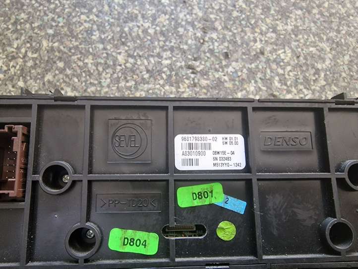 Citroen Berlingo (2003 - 2007)  9681798380 Блок управления кондиционера воздуха / климата/ печки (в салоне)