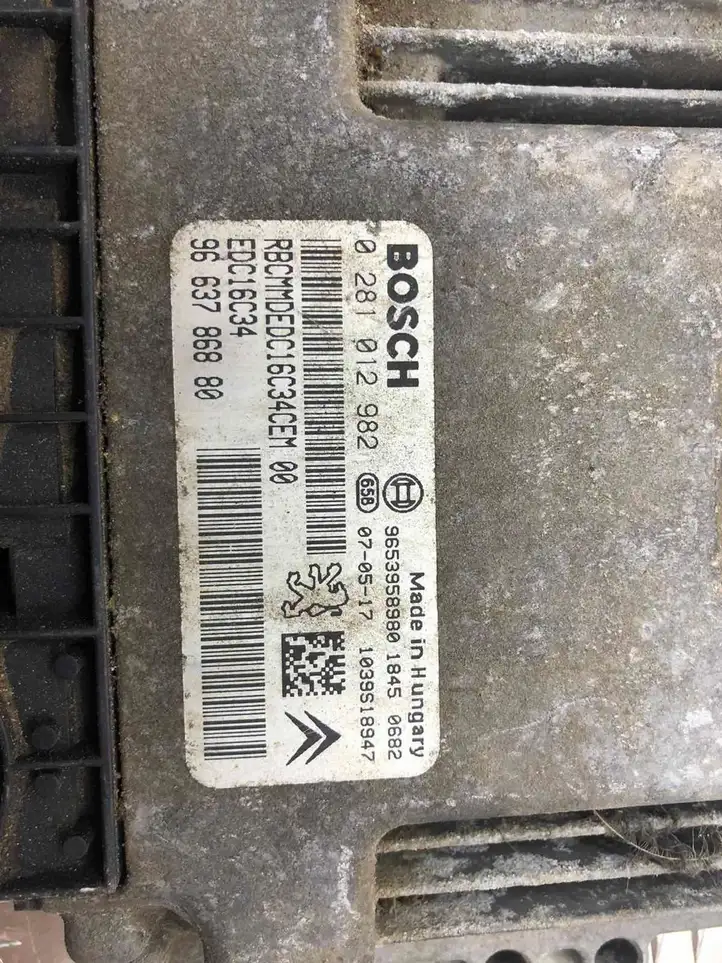 Peugeot Expert (2007 - 2016) 0281012982 Блок управления двигателем (ECU) — фото 2