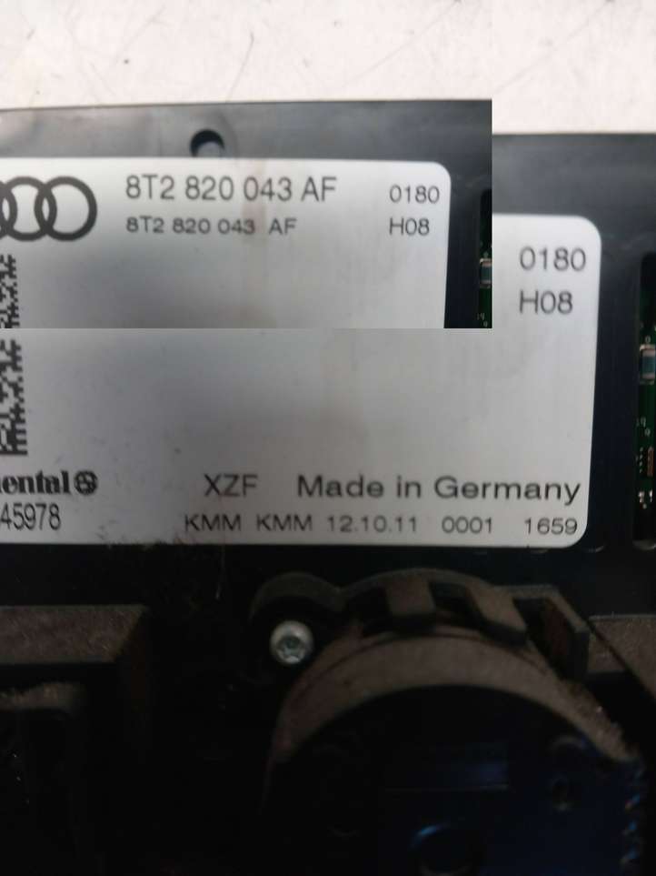 Audi A4 (2007 - 2011)  8T2820043AF Блок управления кондиционера воздуха / климата/ печки (в салоне)