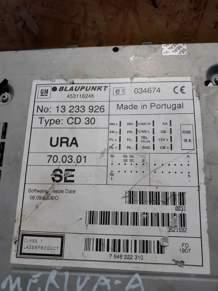 Opel Meriva A (2002 - 2006) 453116246 Магнитола / мультимедийная система — фото 3