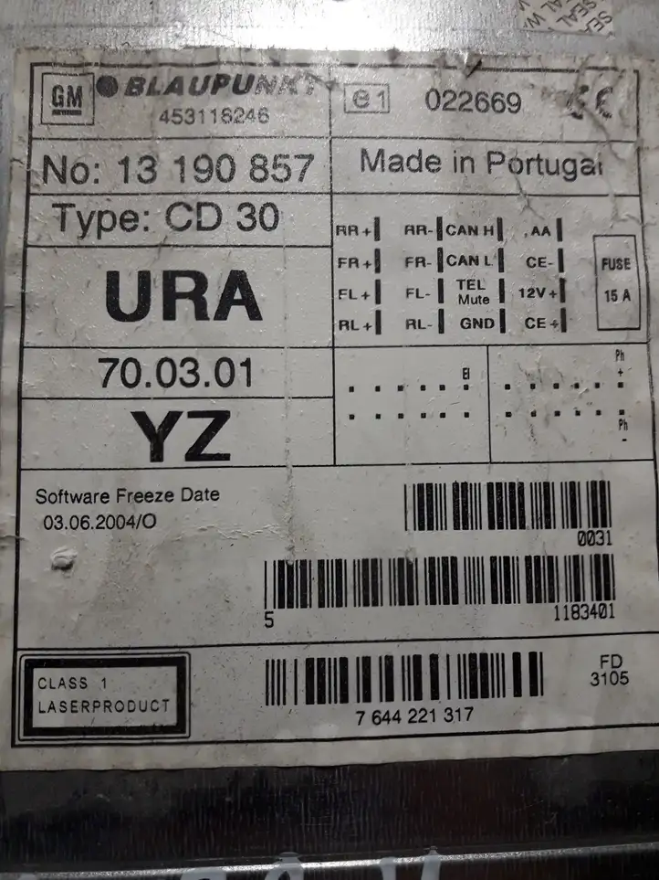 Opel Astra H (2004 - 2009) 13190857YZ Магнитола / мультимедийная система — фото 4