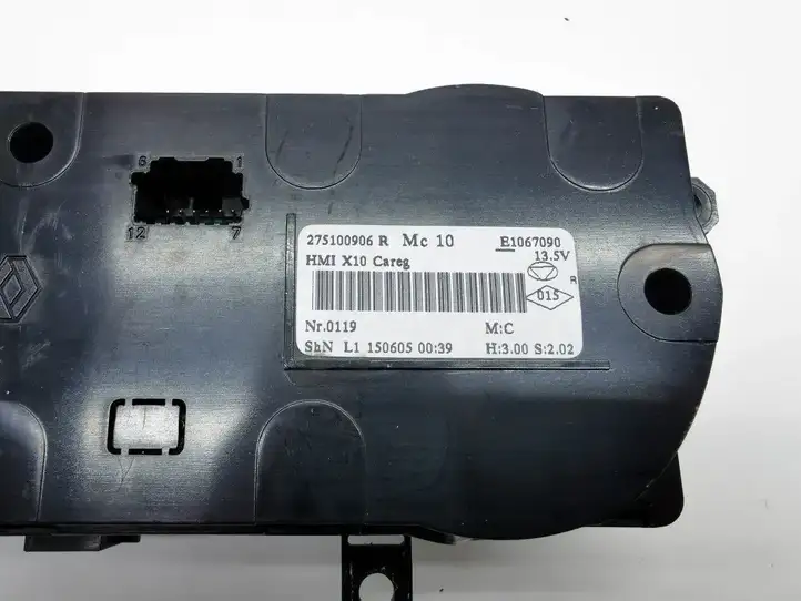 Renault Zoe (2012 - ) 275100906R Блок управления кондиционером — фото 3
