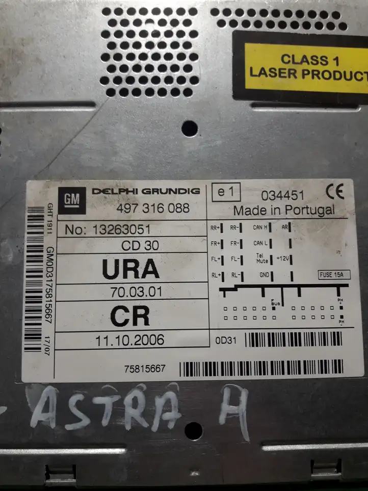 Opel Astra H (2004 - 2009) 497316088 Магнитола / мультимедийная система — фото 4