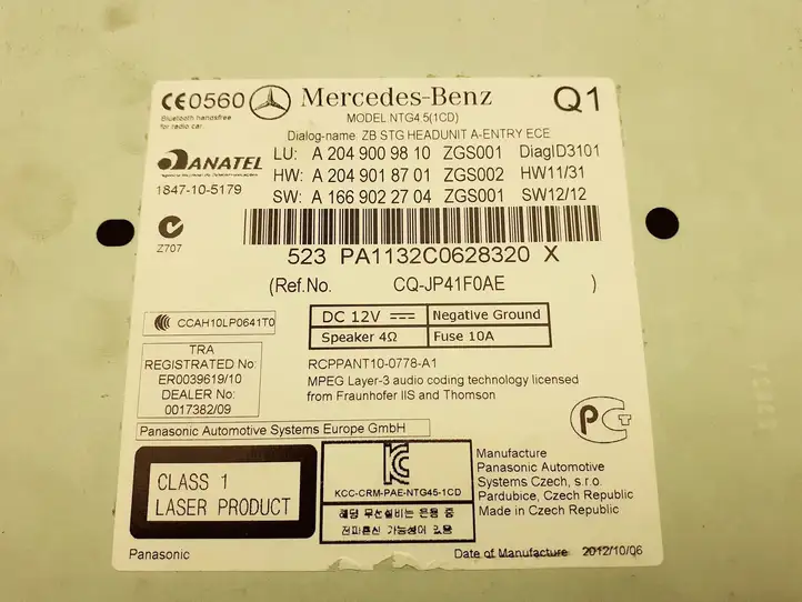 Mercedes-Benz GLK X204 (2008 - 2016) A2049009810 Магнитола / мультимедийная система — фото 8