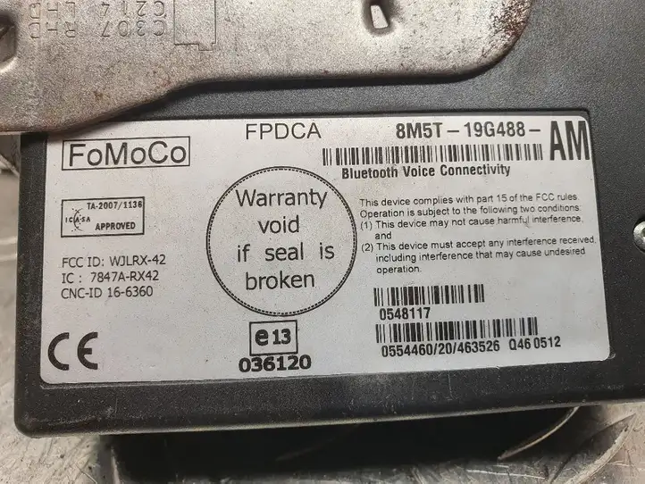 Ford Focus (2008 - 2011) 8M5T19G488AM Bluetooth модуль — фото 4