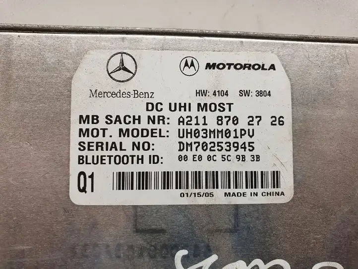 Mercedes-Benz E W211 (2002 - 2009) A2118702726 Bluetooth модуль — фото 2