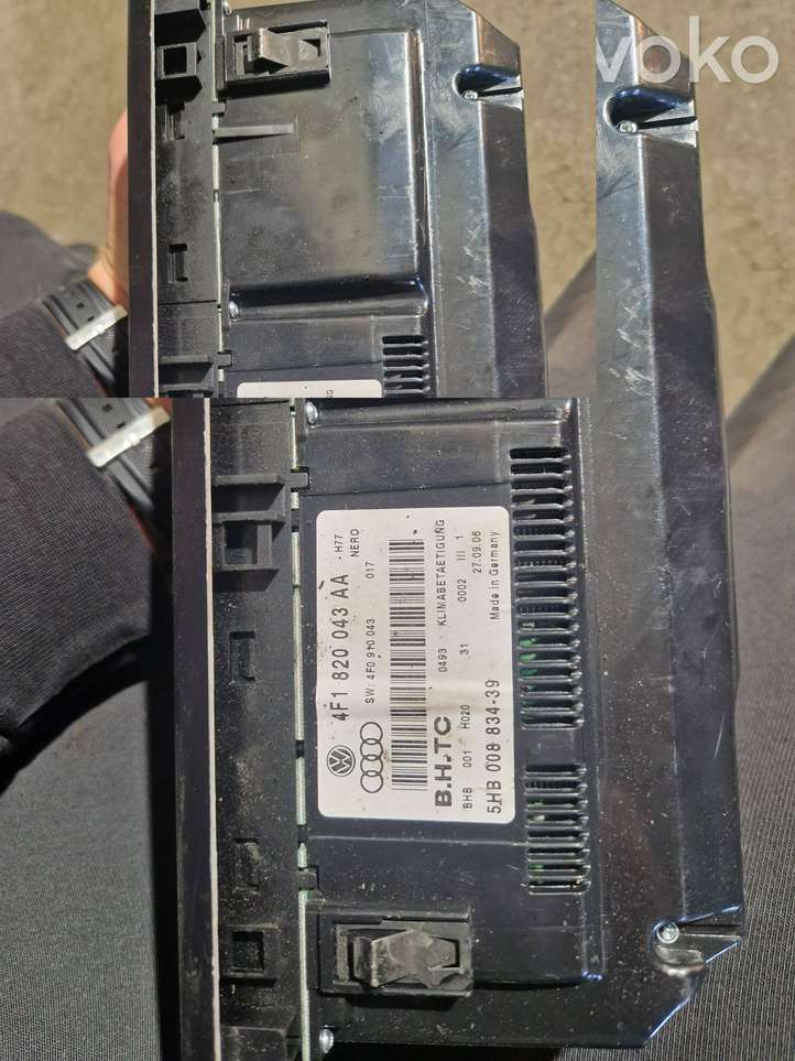 Audi A6 (2004 - 2008)  4F1820043AA Блок управления кондиционера воздуха / климата/ печки (в салоне)