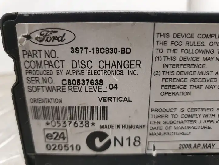 Ford Mondeo MK IV (2007 - 2014) 3S7T18C830BD CD/DVD чейнджер — фото 2