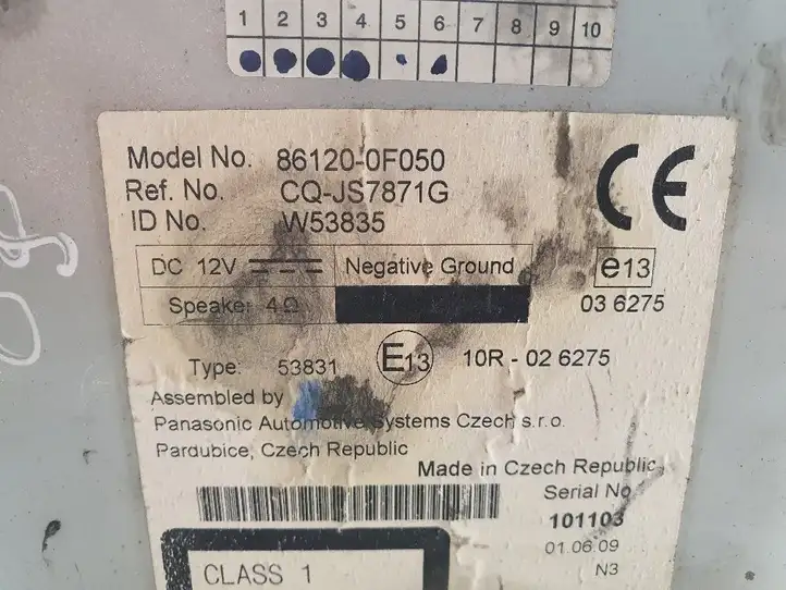 Toyota Verso (2009 - 2012) 861200F050 Магнитола / мультимедийная система — фото 3