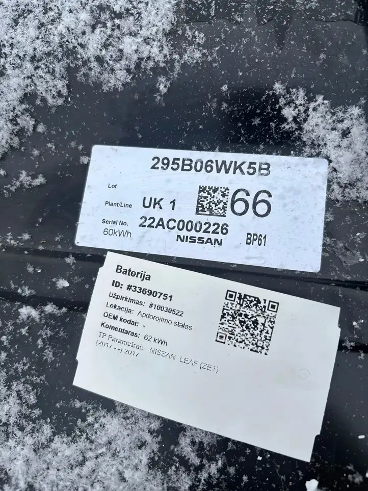 Nissan Leaf II (ZE1) (2017 - ) 295B06WK5B Аккумулятор гибридного / электрического автомобиля — фото 1