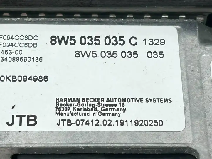 Audi A4 S4 B9 (2015 - 2019) 8W5035035C CD/DVD чейнджер — фото 5