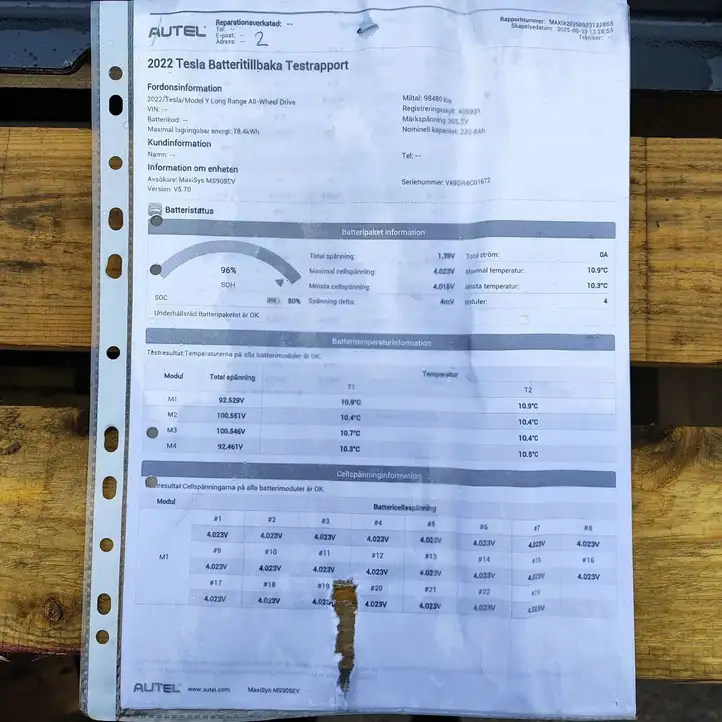 Tesla Model Y (2019 - 2024) 152231200G Аккумулятор гибридного / электрического автомобиля — фото 5