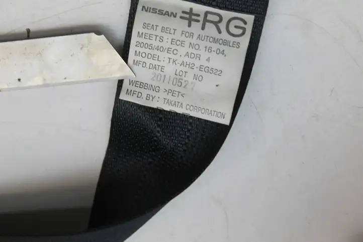 Nissan 370Z (2008 - 2014) TKAH2EG522 Передний ремень безопасности — фото 7