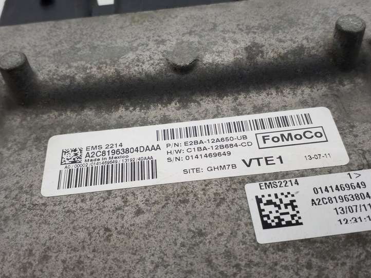Ford Fiesta (2013 - 2017)  E2BA12A650UB Блок управления двигателем ECU