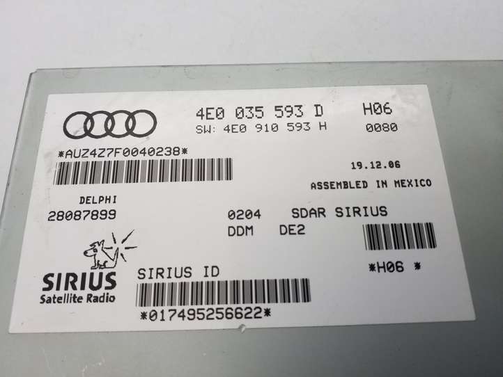Audi Q7 (2005 - 2009)  4E0035593D Мультимедийный контроллер