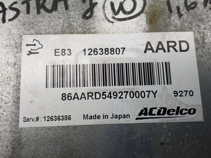Opel Astra (2009 - 2012)  12638807 Блок управления двигателем ECU