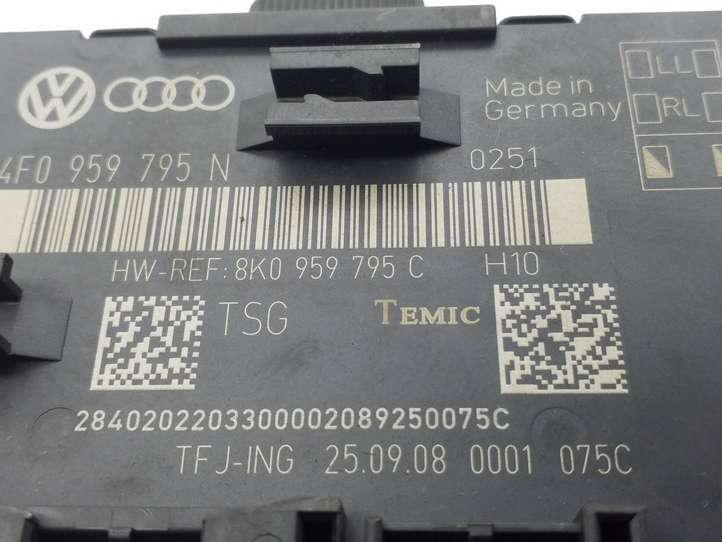 Audi A4 (2007 - 2011)  4F0959795N Блок управления дверью