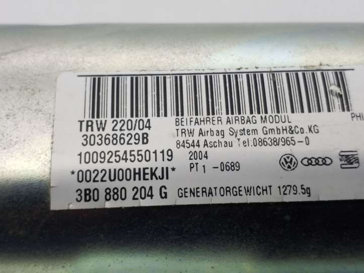 Volkswagen PASSAT B5.5 (2001 - 2005)  3B0880204G Подушка безопастности пассажира