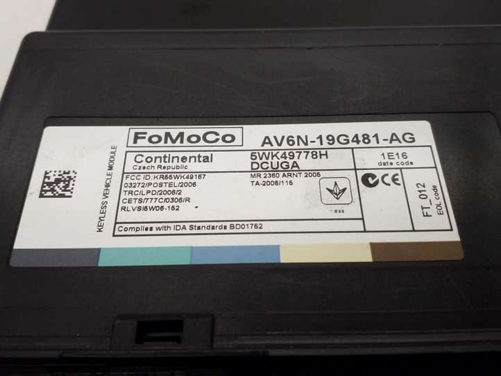 Ford C-Max (2010 - 2015)  AV6N19G481AG Mодуль kомфортa