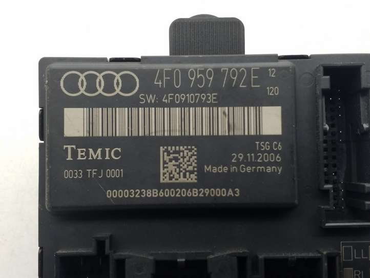 Audi A6 (2008 - 2011)  4F0959792E Блок управления дверью