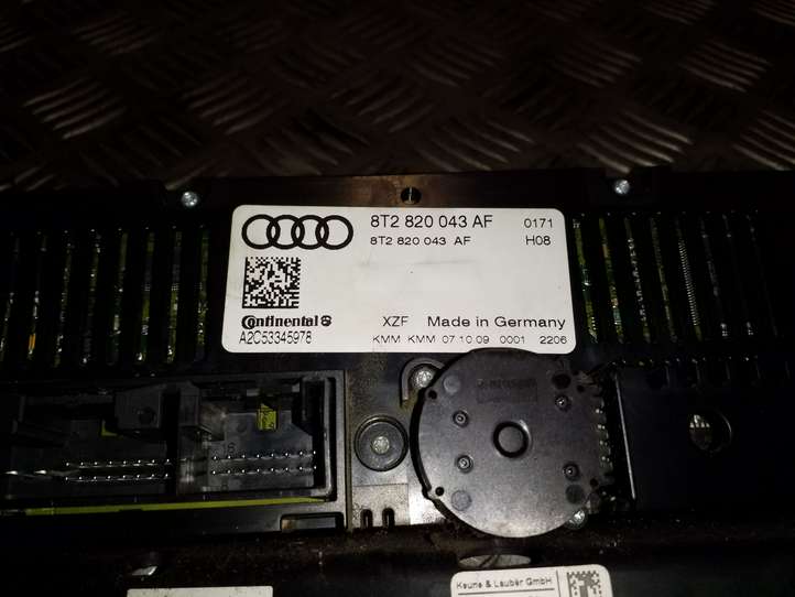 Audi A4 (2007 - 2011)  8T2820043F Блок управления кондиционера воздуха / климата/ печки (в салоне)