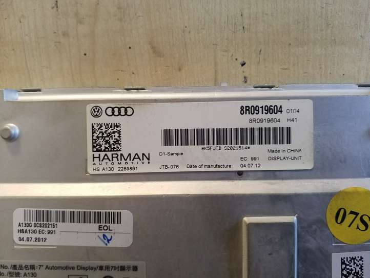 Audi Q7 (2009 - 2015)  8R0919604 Экран/ дисплей / маленький экран