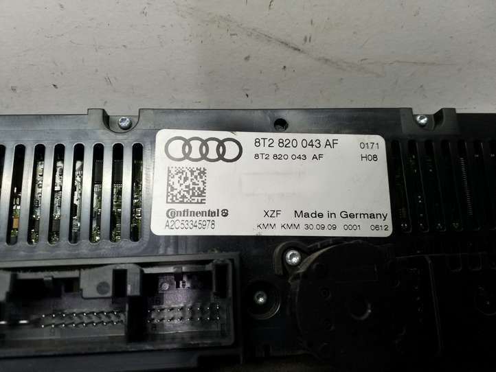 Audi A4 (2007 - 2011)  8T2820043AF Блок управления кондиционера воздуха / климата/ печки (в салоне)