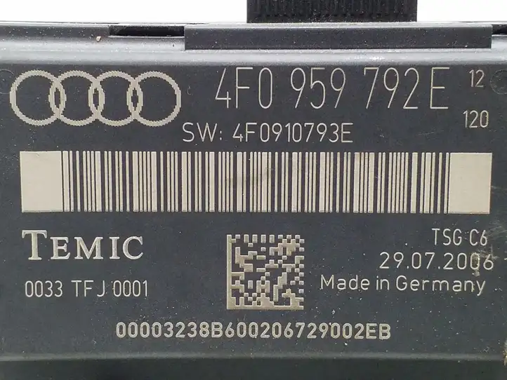 Audi A6 S6 C6 4F (2004 - 2008) 4F0959792E Блок управления дверью — фото 4