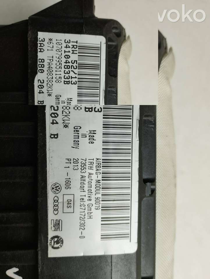 Volkswagen PASSAT B7 (2011 - 2014)  3AA880204B Подушка безопастности пассажира