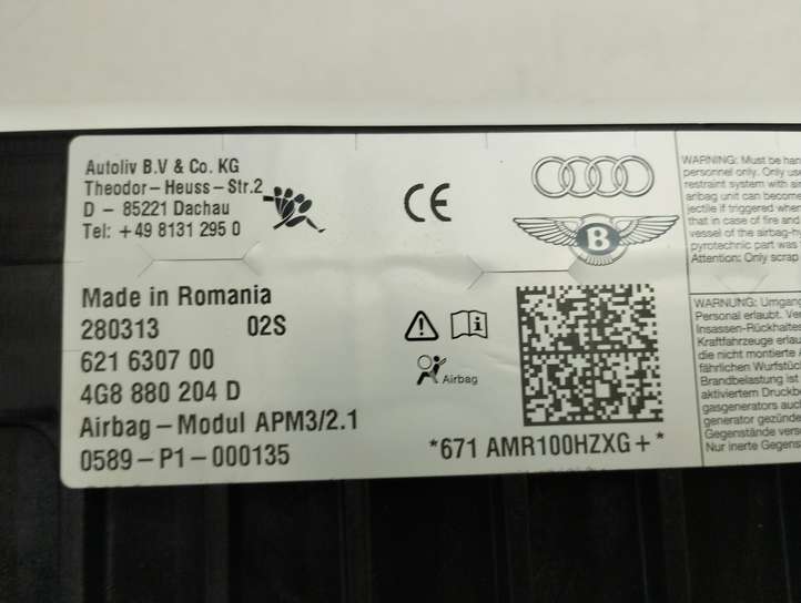 Audi A6 (2011 - 2014)  4G8880204D Подушка безопастности пассажира