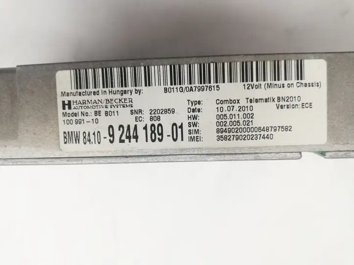 BMW X3 F25 (2010 - 2017) 9244189 Bluetooth модуль — фото 3