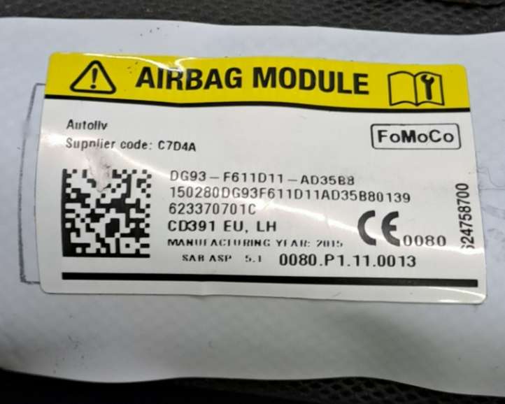 Ford Mondeo MK V (2014 - )  DG93F611D11AD Подушка безопастности сиденья