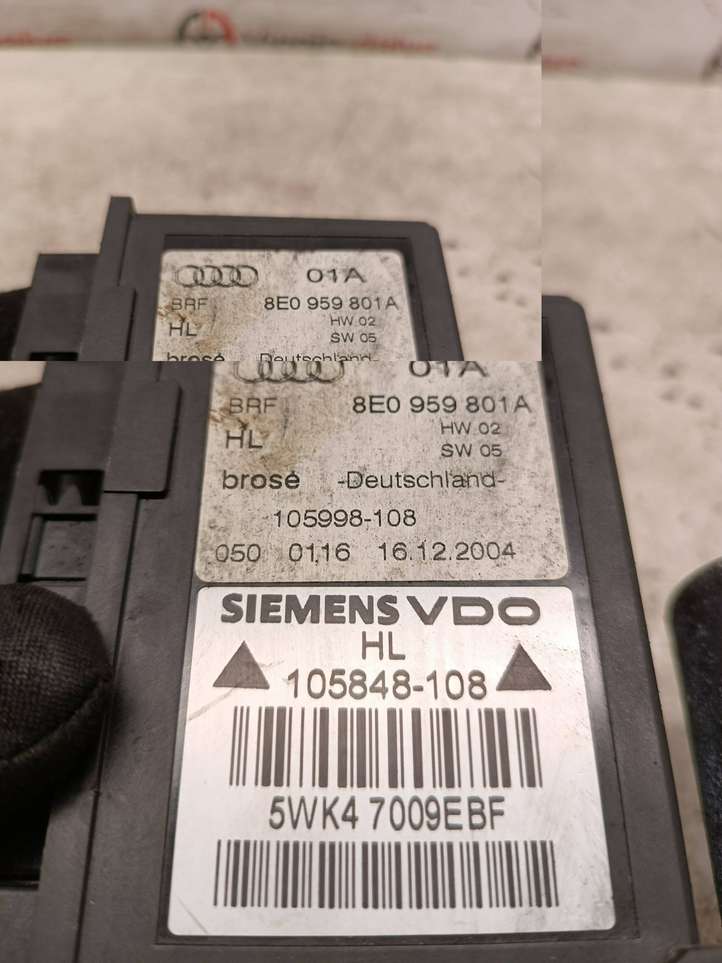 Audi A4 (2004 - 2009)  8E0959801A Механизм подъема окон задней двери
